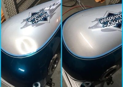 Before and After Motorcycle Dent